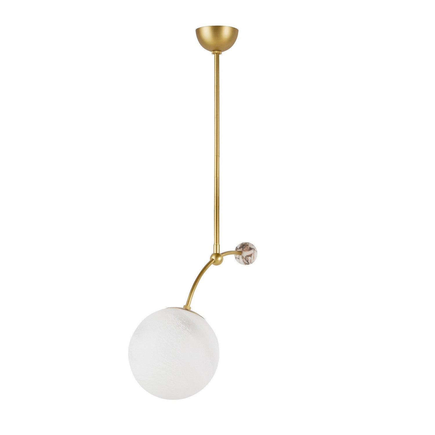 Arteriors - DPC14 - One Light Pendant - Christina - Matte Swirl/Antique Brass/Natural