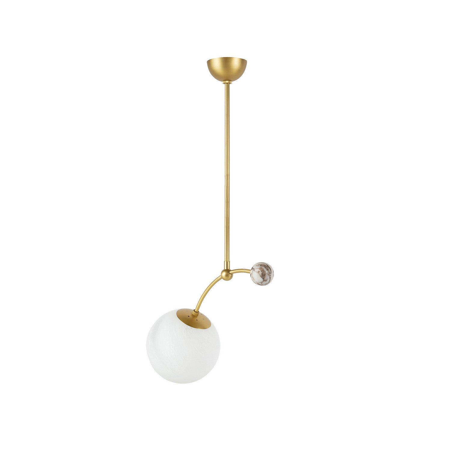 Arteriors - DPC14 - One Light Pendant - Christina - Matte Swirl/Antique Brass/Natural