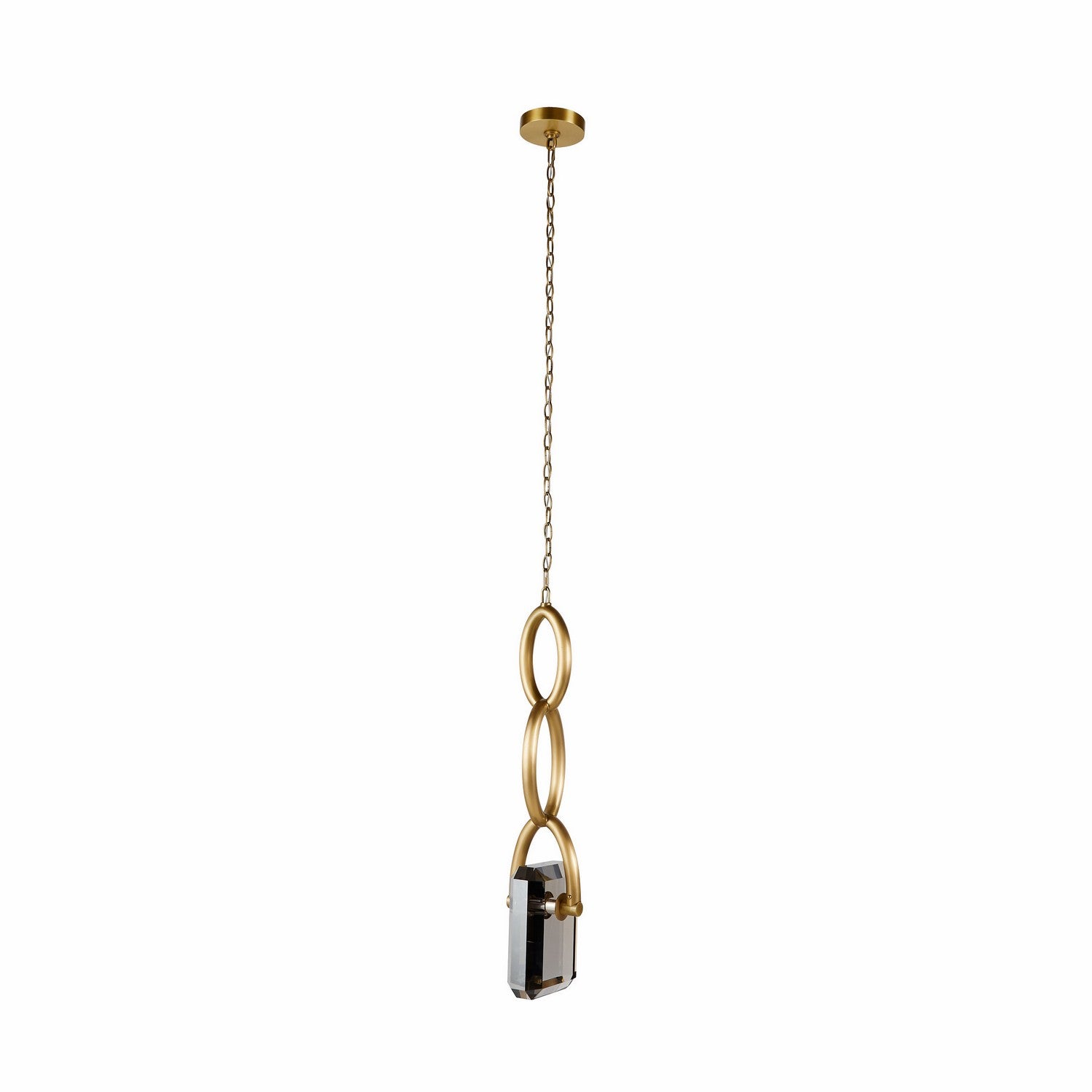 Arteriors - DPC16 - LED Pendant - Estate - Smoke/Antique Brass