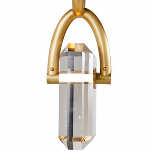 Arteriors - DPC16 - LED Pendant - Estate - Smoke/Antique Brass