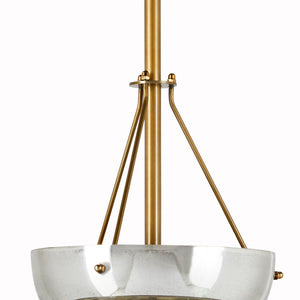 Arteriors - DPI07 - Four Light Chandelier - Colleen - Antique Mercury/Antique Brass