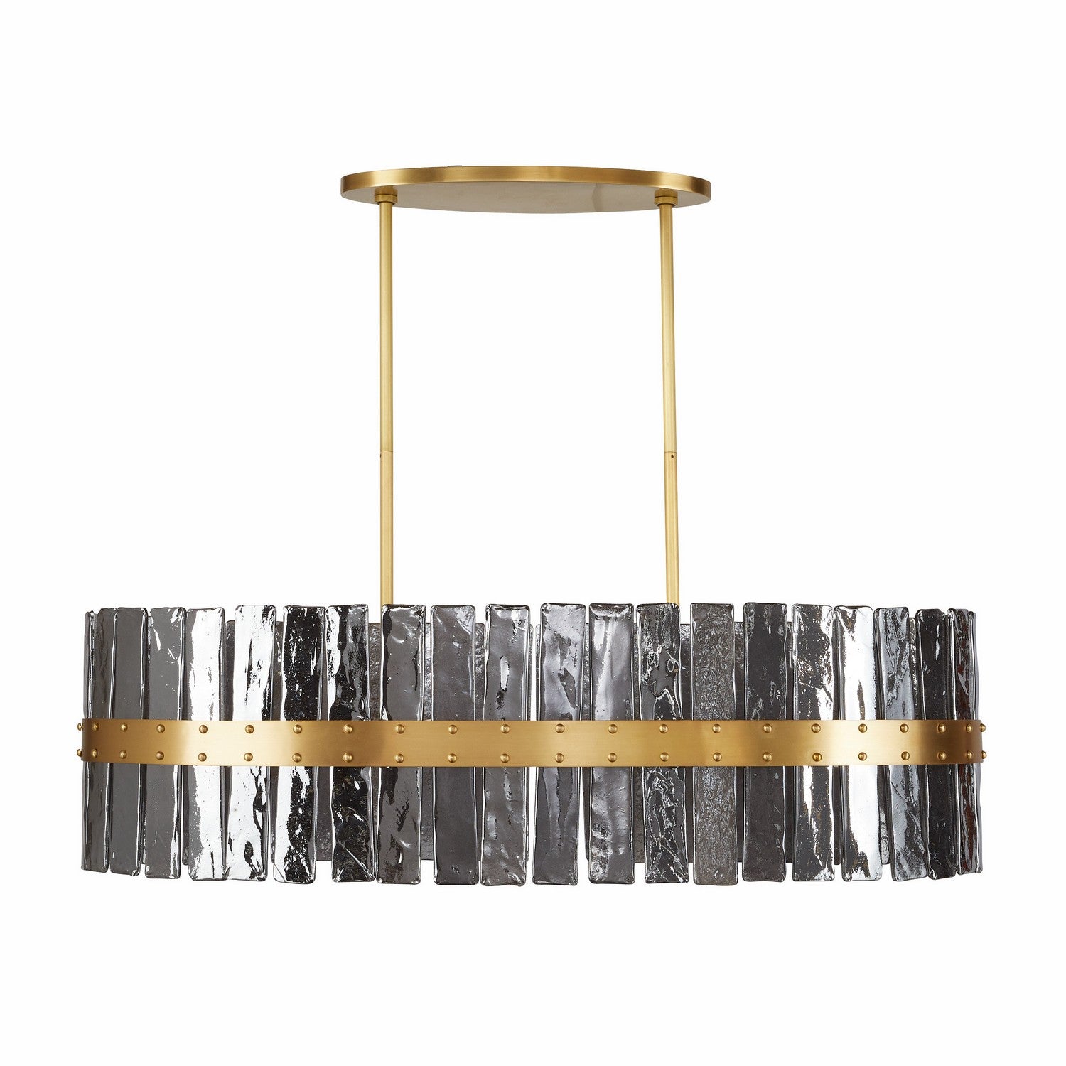 Arteriors - DRC10 - Eight Light Chandelier - Sinclair - Smoke/Antique Brass