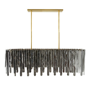 Arteriors - DRC11 - Seven Light Chandelier - Leighton - Smoke Luster/Antique Brass