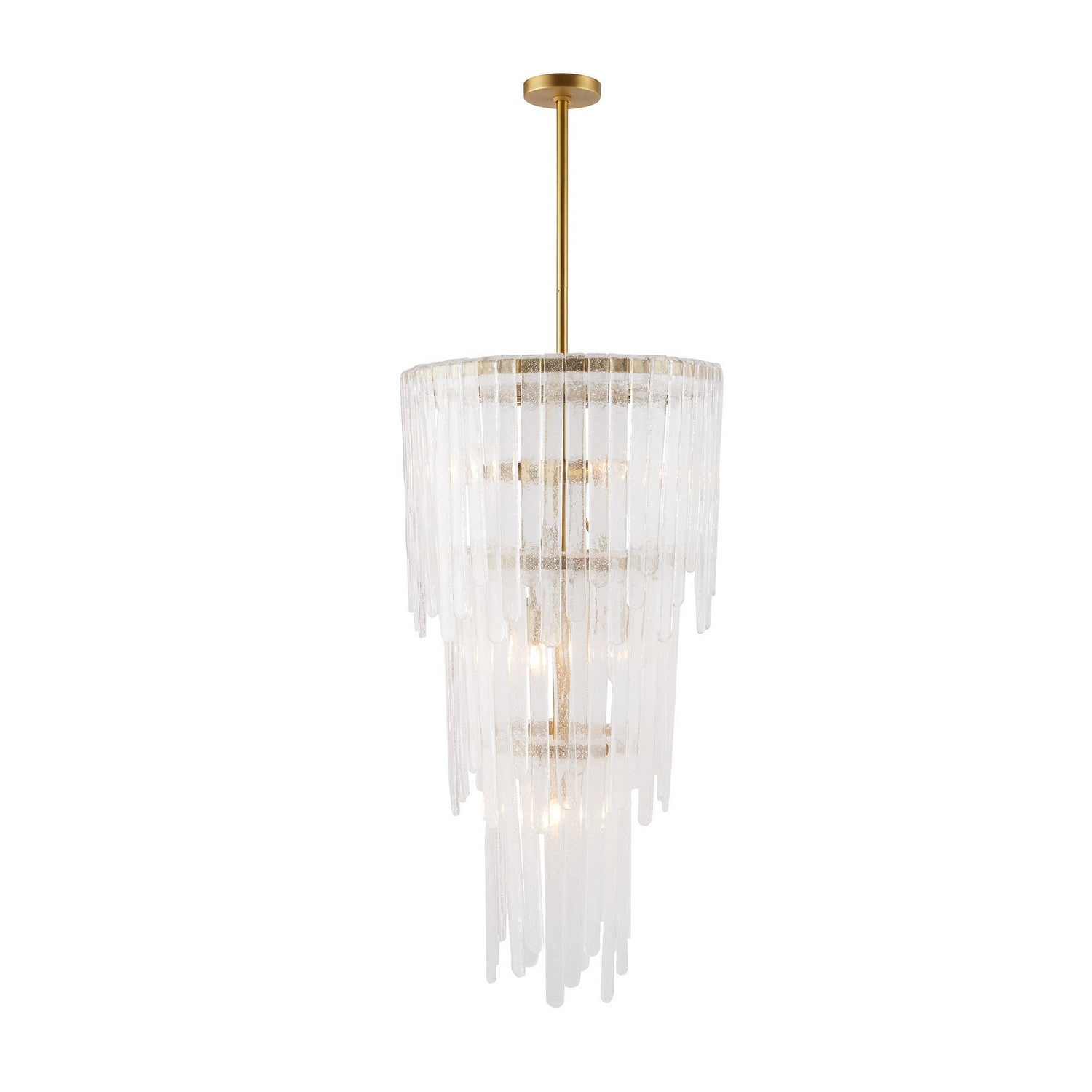 Arteriors - DSC05 - Seven Light Chandelier - Raine - Clear Seedy/Antique Brass