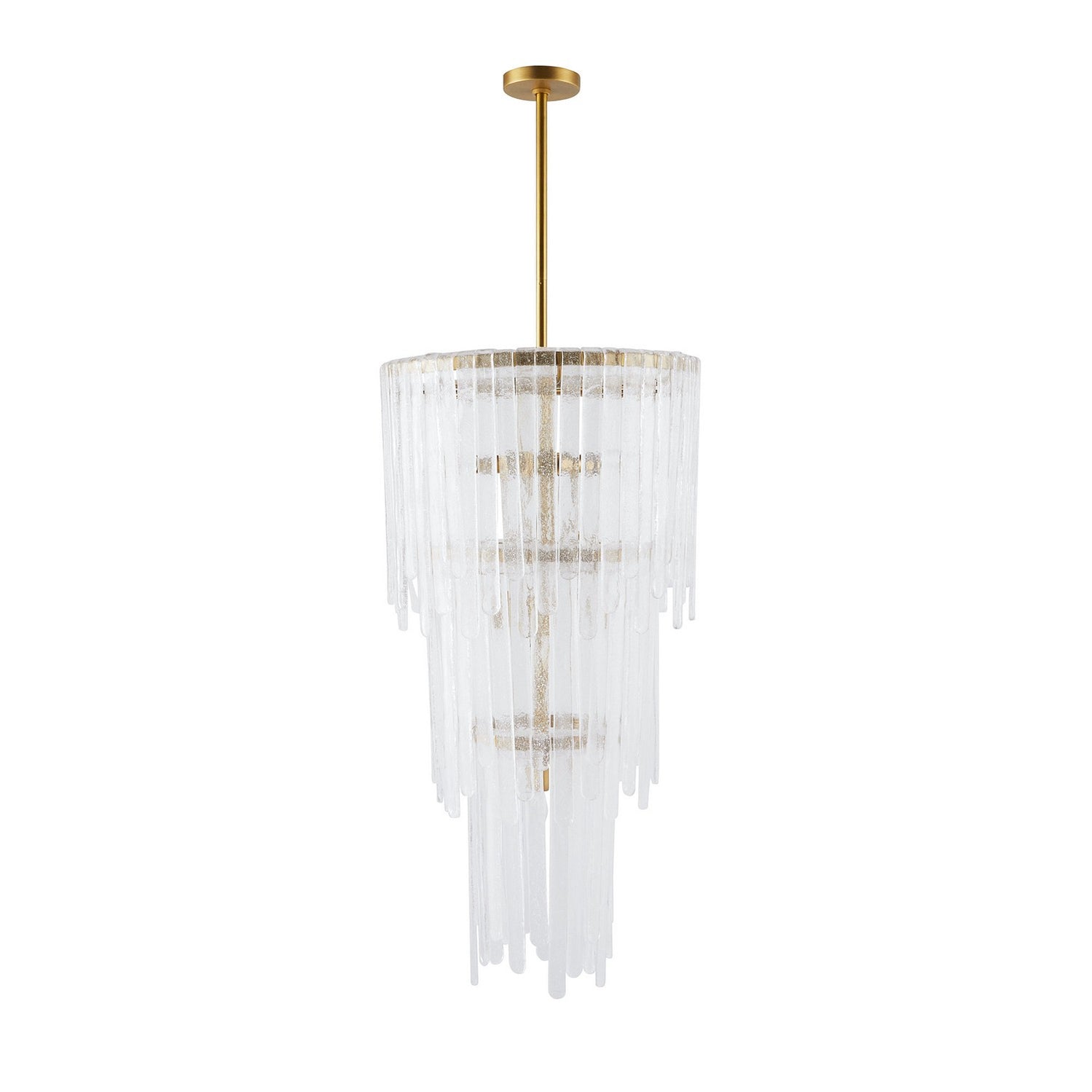 Arteriors - DSC05 - Seven Light Chandelier - Raine - Clear Seedy/Antique Brass