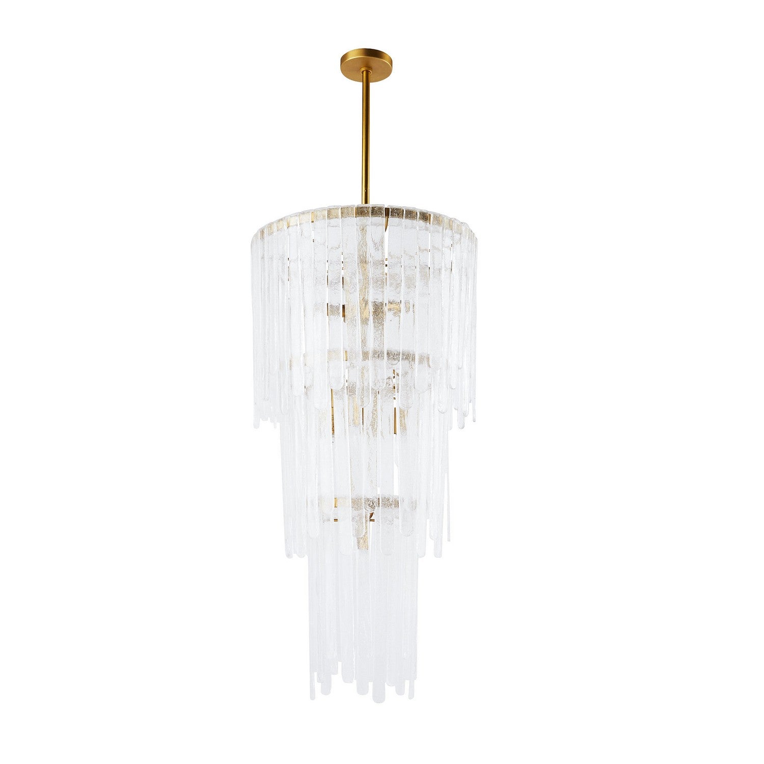 Arteriors - DSC05 - Seven Light Chandelier - Raine - Clear Seedy/Antique Brass