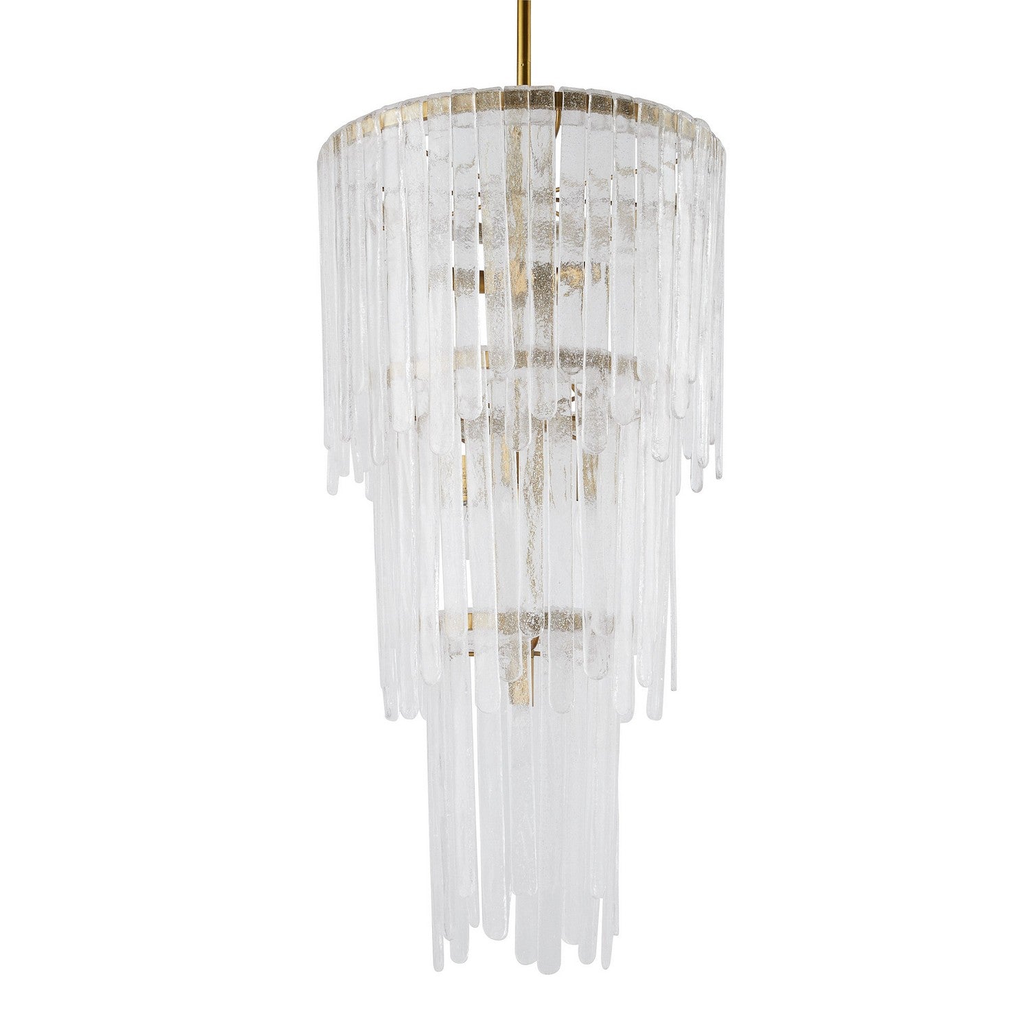 Arteriors - DSC05 - Seven Light Chandelier - Raine - Clear Seedy/Antique Brass