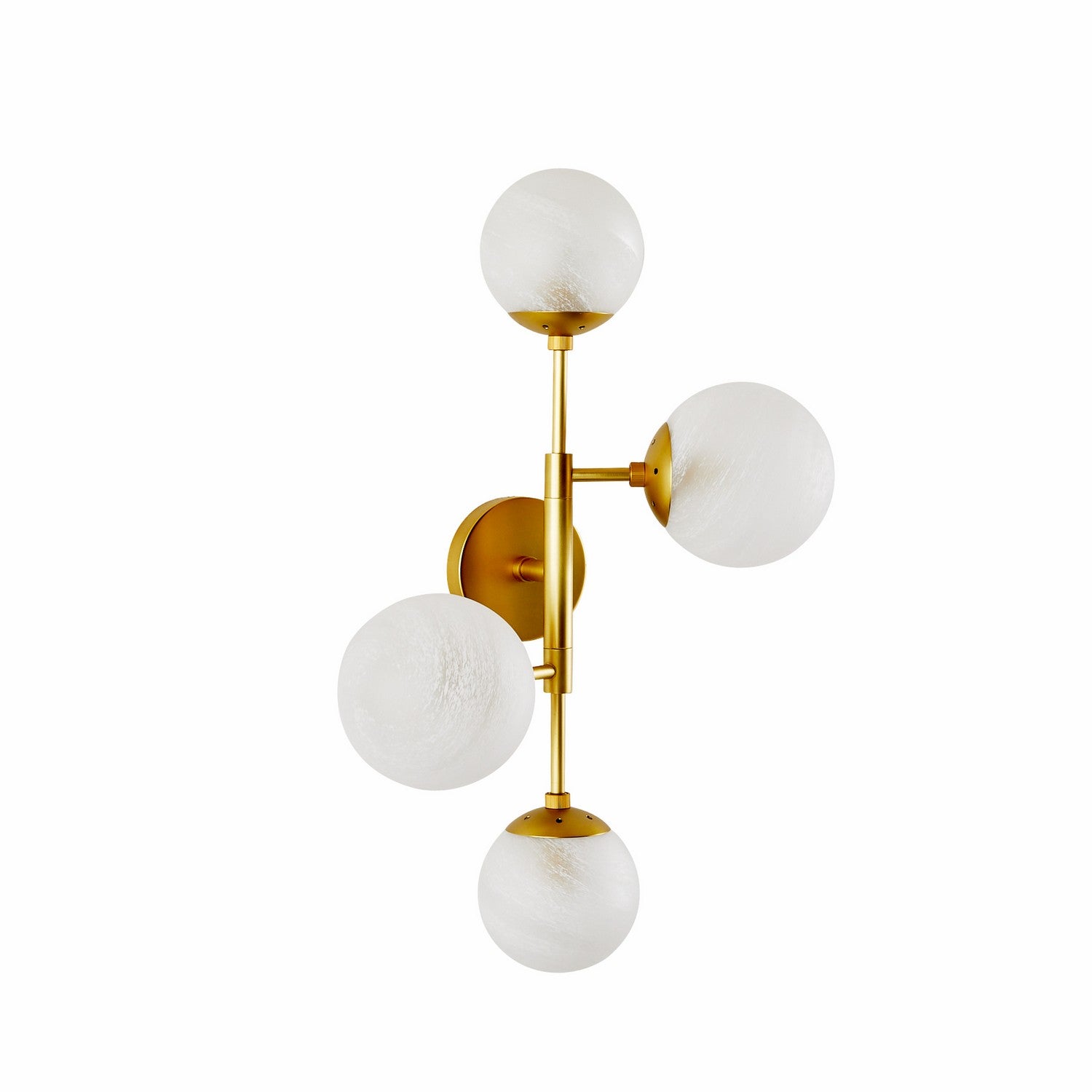 Arteriors - DWC34 - Four Light Wall Sconce - Christelle - Matte Swirl/Antique Brass