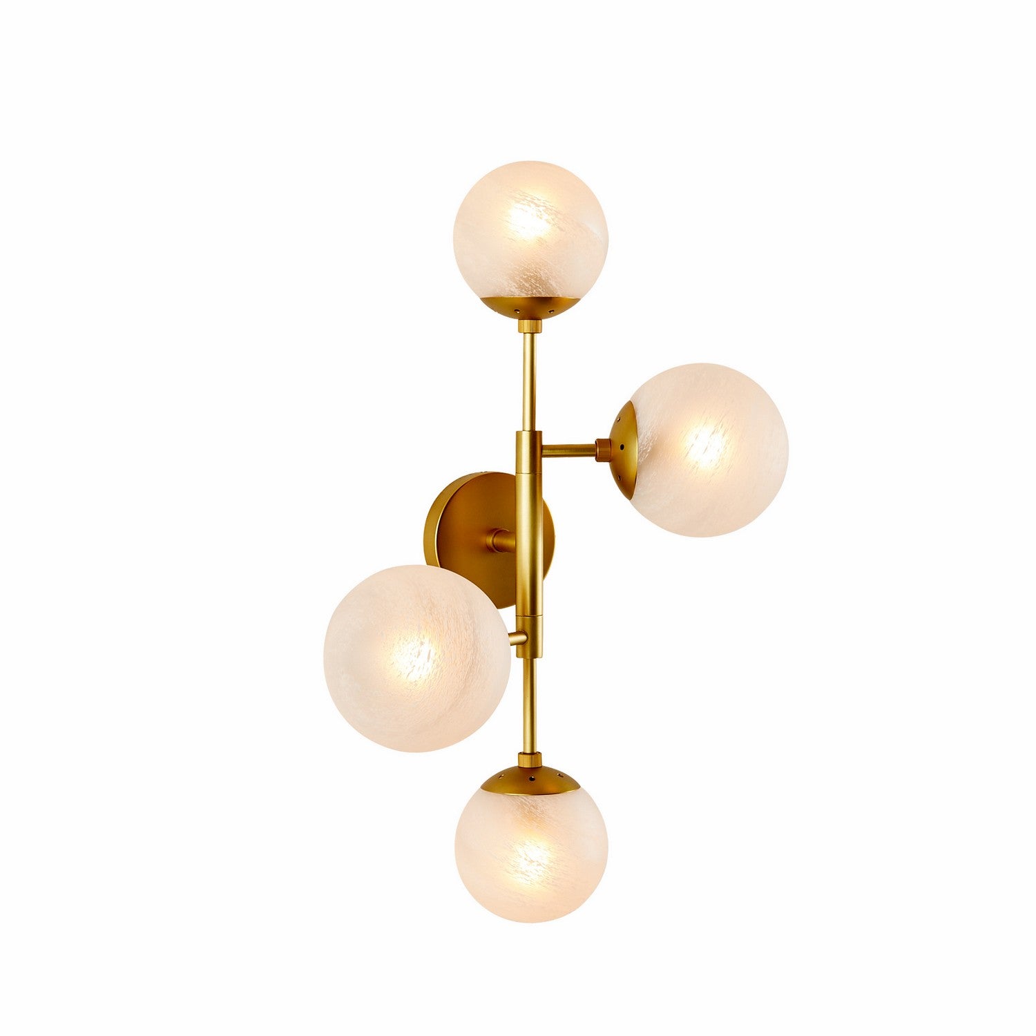 Arteriors - DWC34 - Four Light Wall Sconce - Christelle - Matte Swirl/Antique Brass