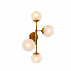 Arteriors - DWC34 - Four Light Wall Sconce - Christelle - Matte Swirl/Antique Brass