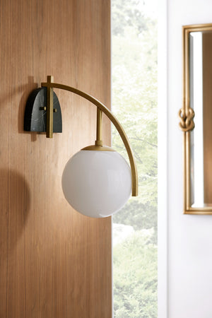 Arteriors - DWC36 - One Light Wall Sconce - Dipper - Opal/Antique Brass/Black