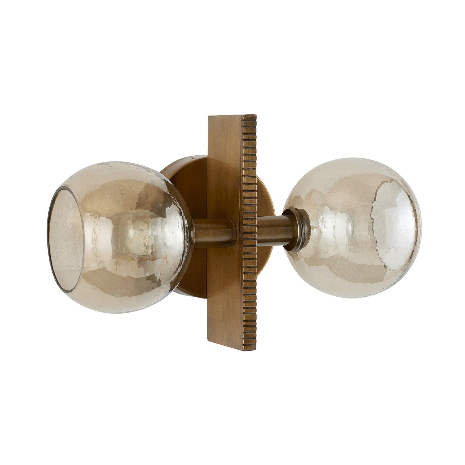 Arteriors - DWI19 - Two Light Wall Sconce - Chamberlin - Smoke/Antique Brass