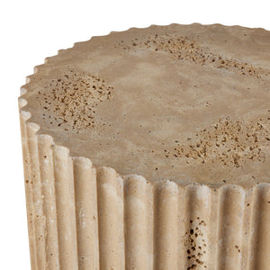 Arteriors - FAC03 - Accent Table - Carmello - Chai Travertine