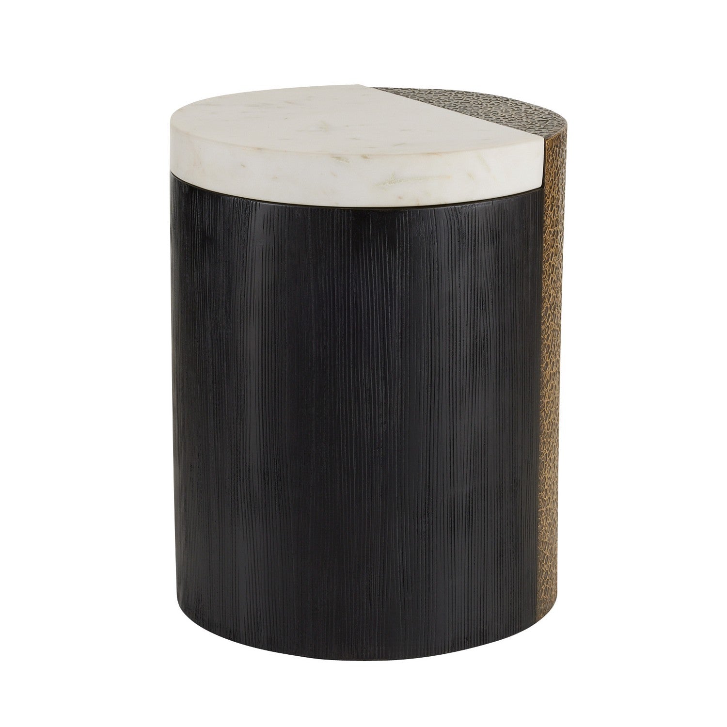 Arteriors - FAI14 - Accent Table - Celestine - White/Antique Brass/Ebony