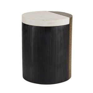 Arteriors - FAI14 - Accent Table - Celestine - White/Antique Brass/Ebony