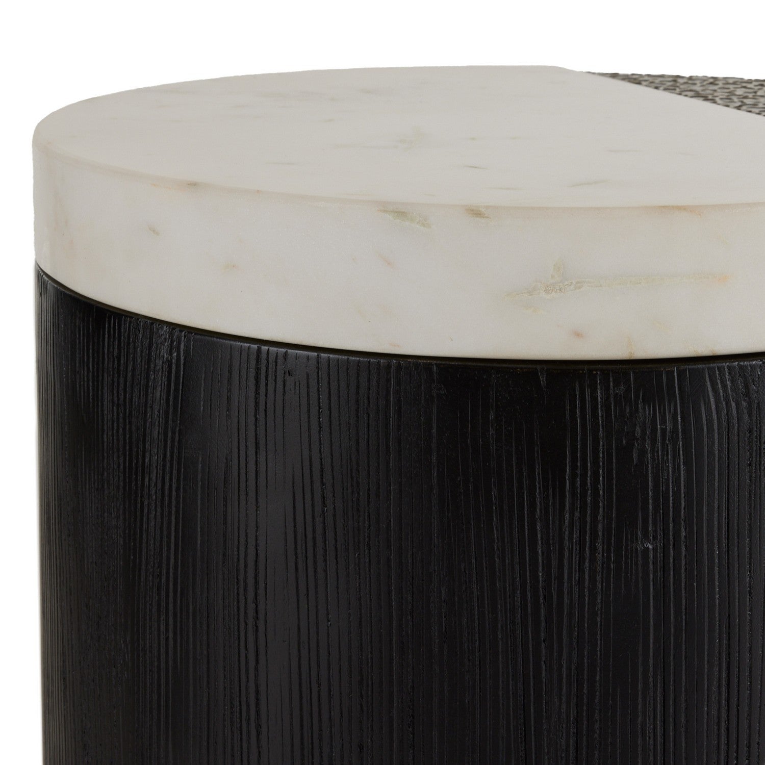 Arteriors - FAI14 - Accent Table - Celestine - White/Antique Brass/Ebony