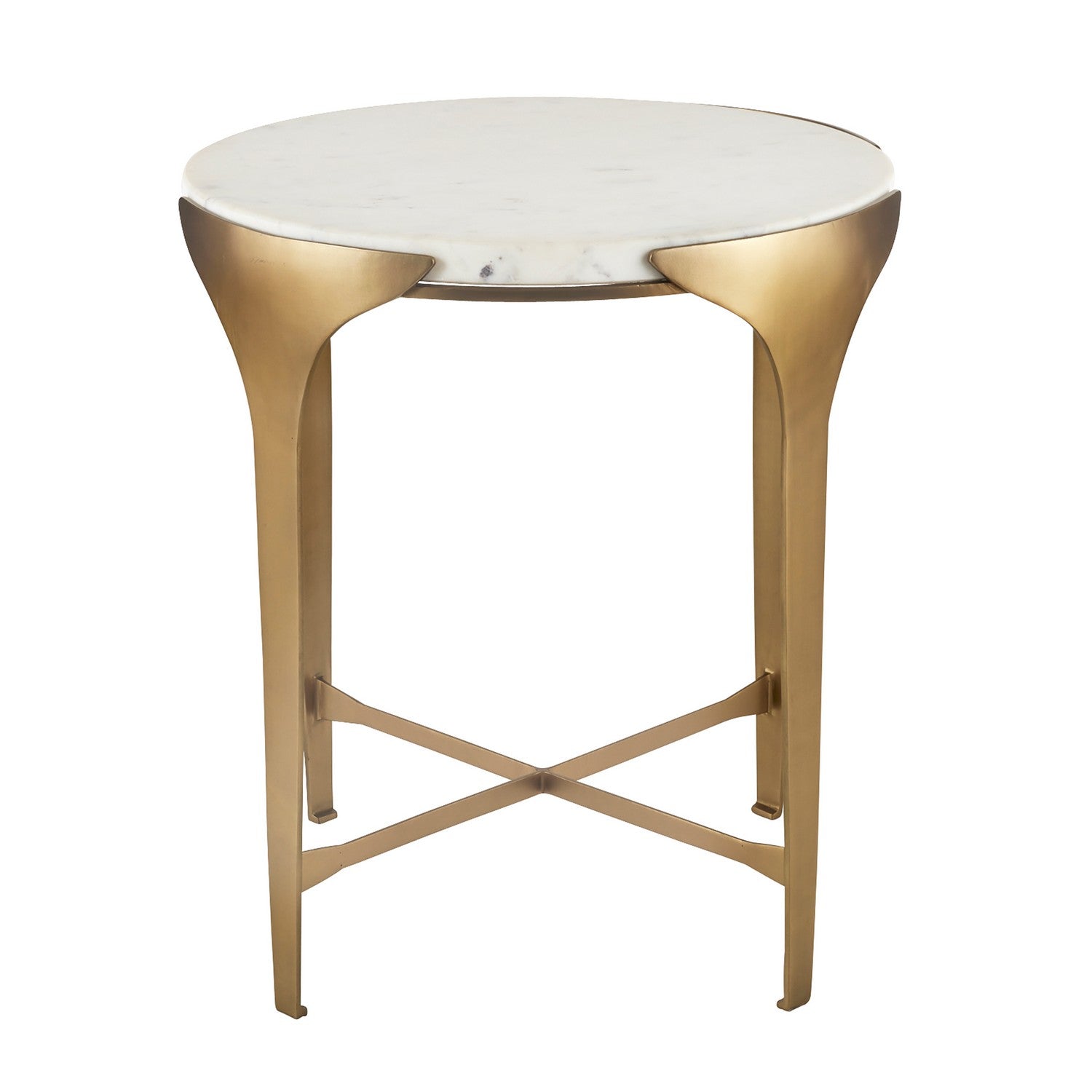 Arteriors - FEI22 - End Table - Janine - White/Antique Brass