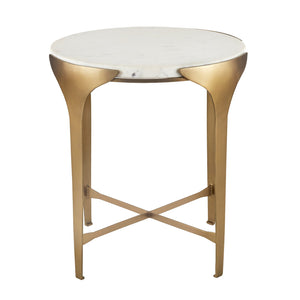 Arteriors - FEI22 - End Table - Janine - White/Antique Brass