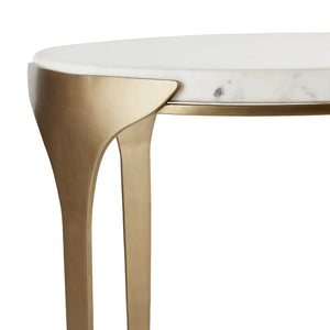 Arteriors - FEI22 - End Table - Janine - White/Antique Brass