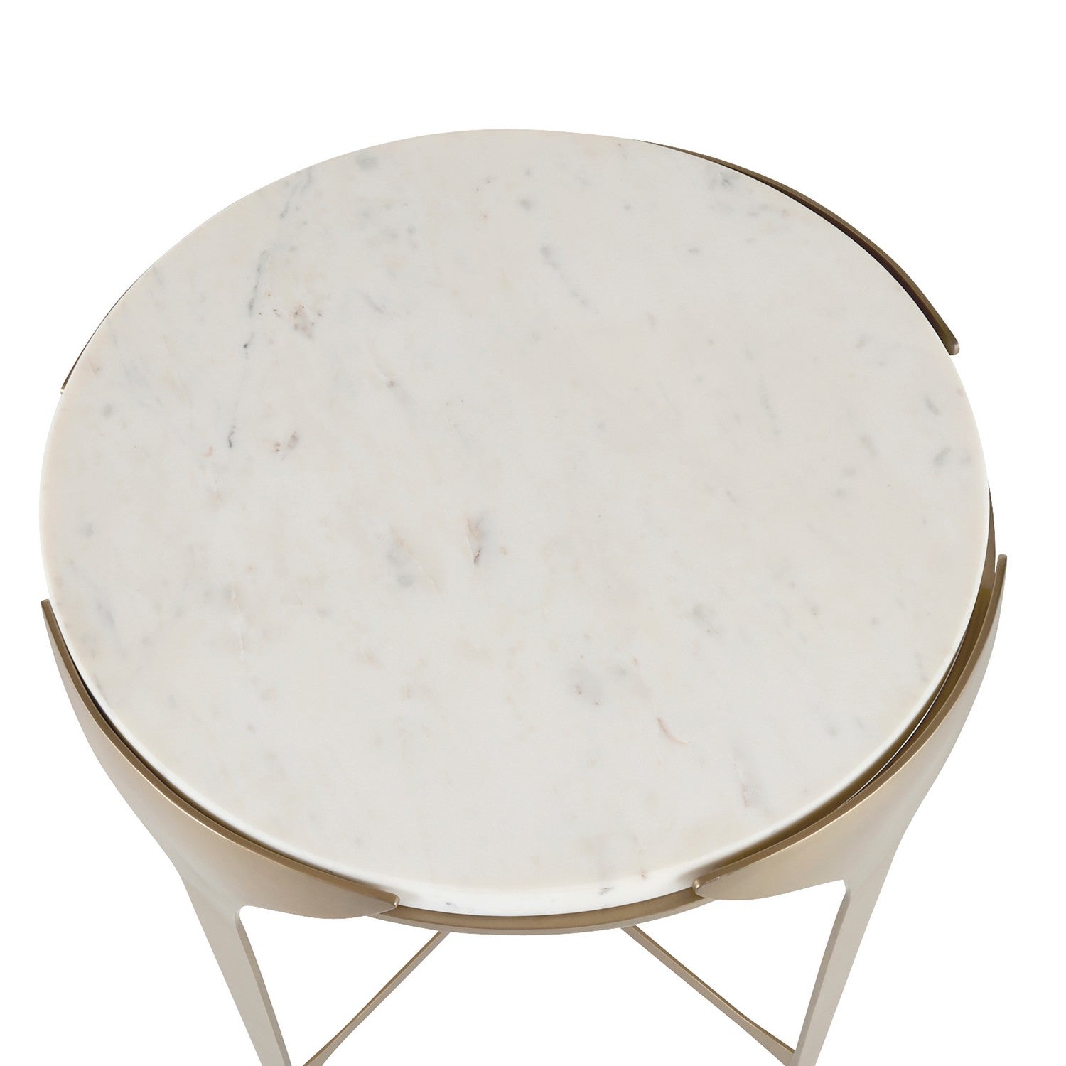 Arteriors - FEI22 - End Table - Janine - White/Antique Brass