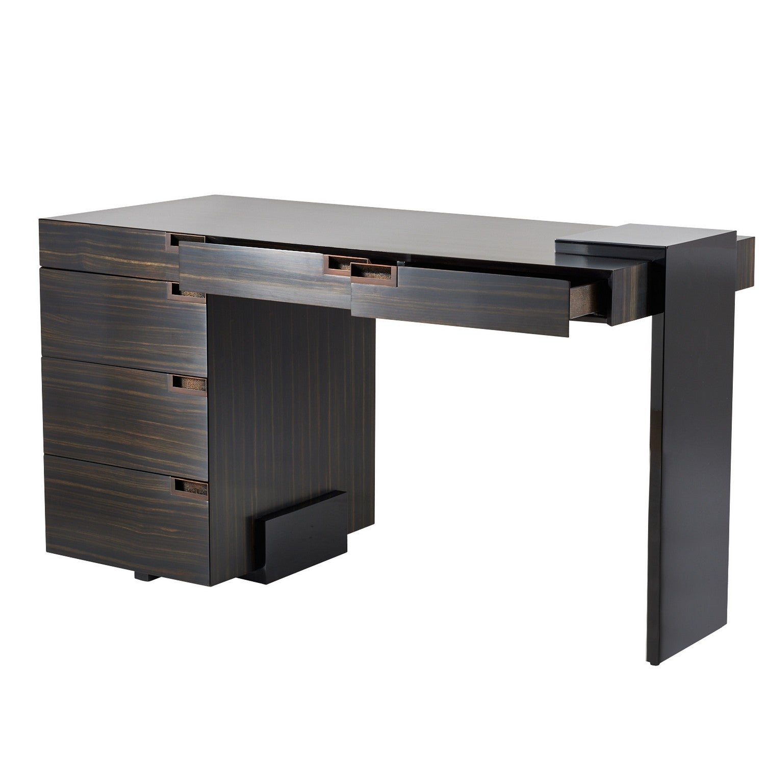 Arteriors - FKS05 - Desk - Carmichael - Charcoal/Black Gloss Lacquer/Charcoal/Bronze