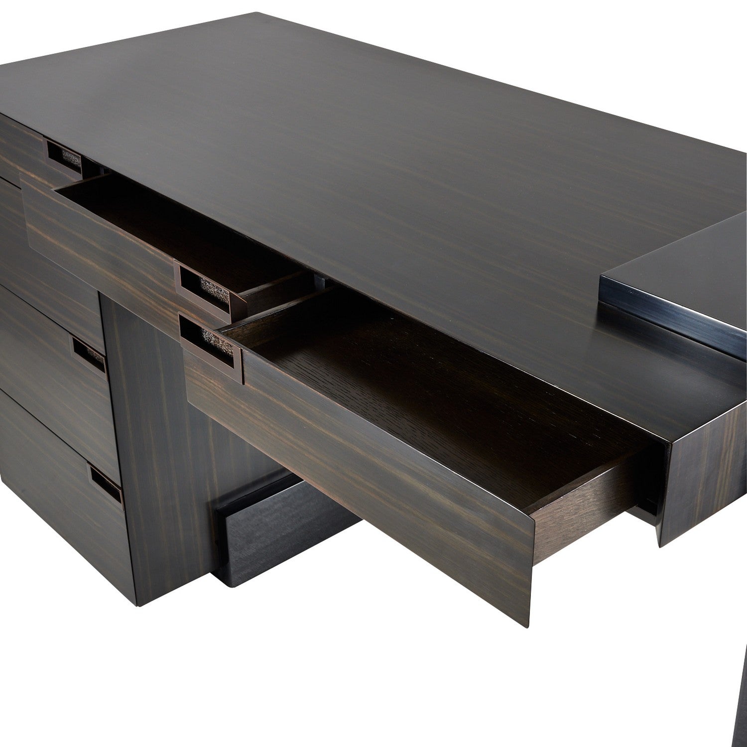 Arteriors - FKS05 - Desk - Carmichael - Charcoal/Black Gloss Lacquer/Charcoal/Bronze