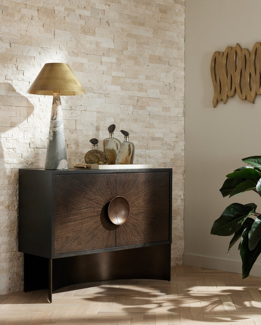 Arteriors - FNS14 - Cabinet - John - Brindle/Sable/Antique Brass