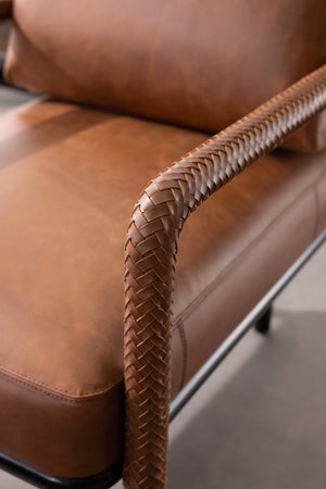 Arteriors - FRI15 - Chair - Durham - Cognac/Blackened Bronze