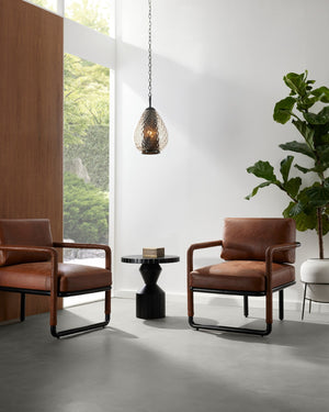 Arteriors - FRI15 - Chair - Durham - Cognac/Blackened Bronze