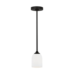 Generation Lighting - GLP1021EN3/MBK - One Light Mini Pendant - Emile - Midnight Black
