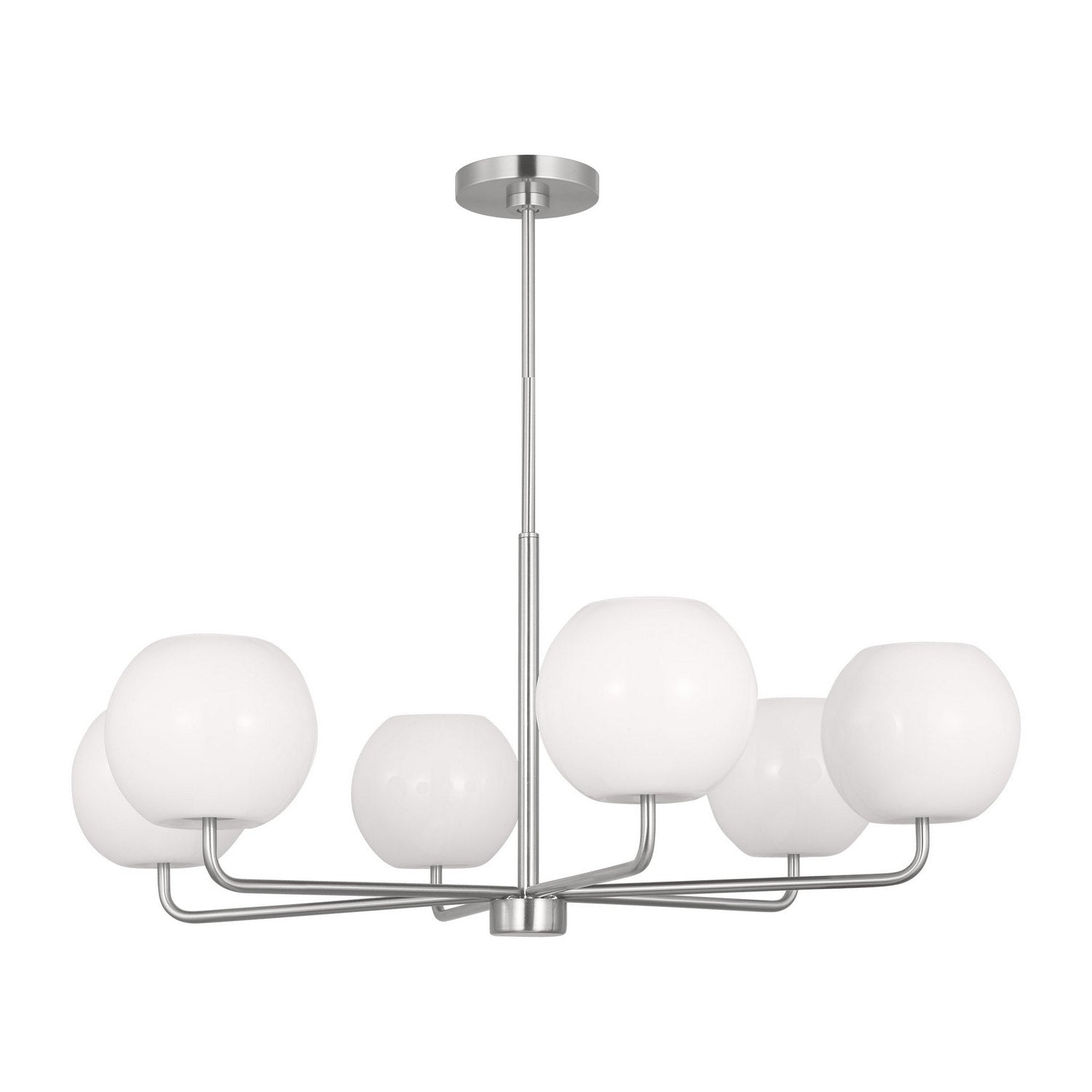 Generation Lighting - GLC1066EN3/BS - Six Light Chandelier - Rory - Brushed Steel