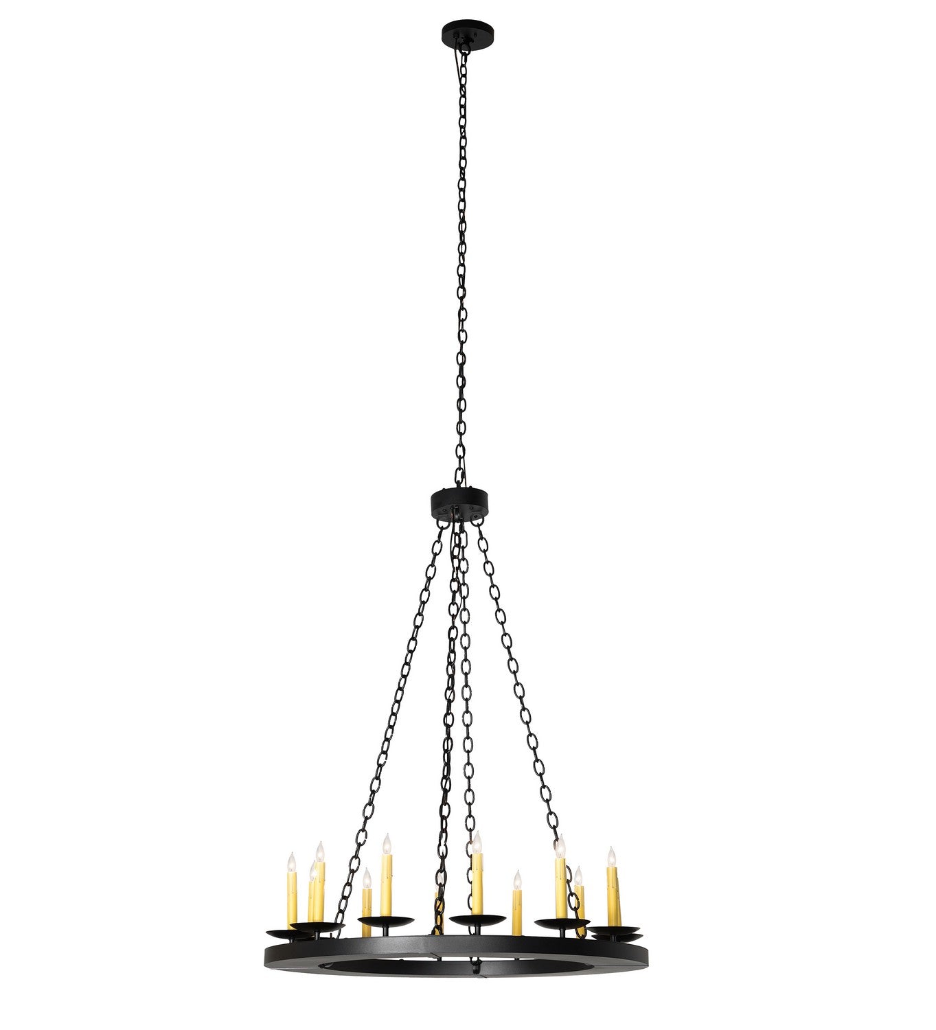 Meyda Tiffany - 272129 - 12 Light Chandelier - Loxley - Textured Black