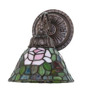 Meyda Tiffany - 274145 - One Light Wall Sconce - Tiffany Rosebush - Mahogany Bronze