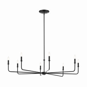 Kichler - 52521BK - Eight Light Chandelier - Pallas - Black