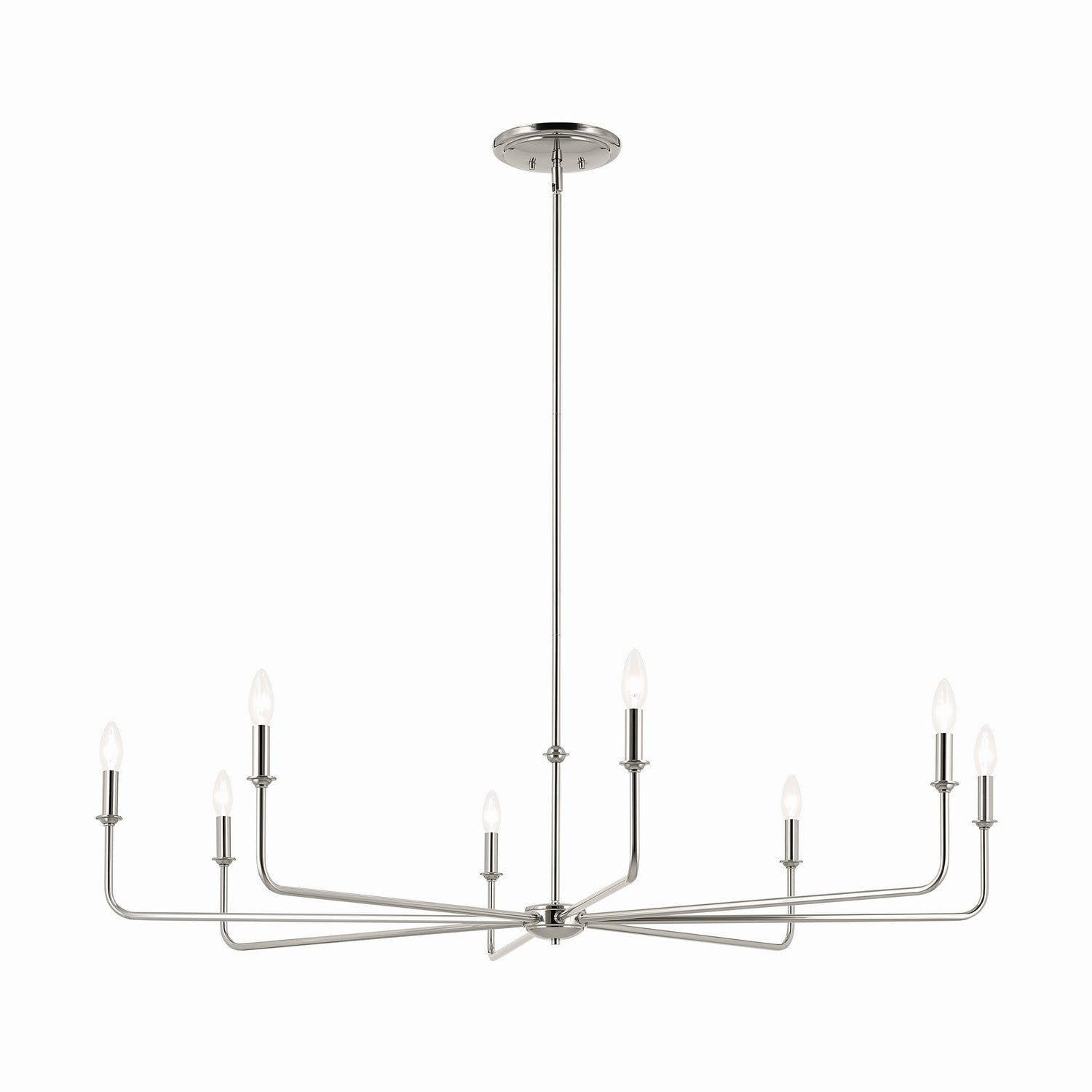 Kichler - 52521PN - Eight Light Chandelier - Pallas - Polished Nickel