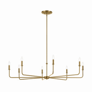 Kichler - 52521BNB - Eight Light Chandelier - Pallas - Brushed Natural Brass