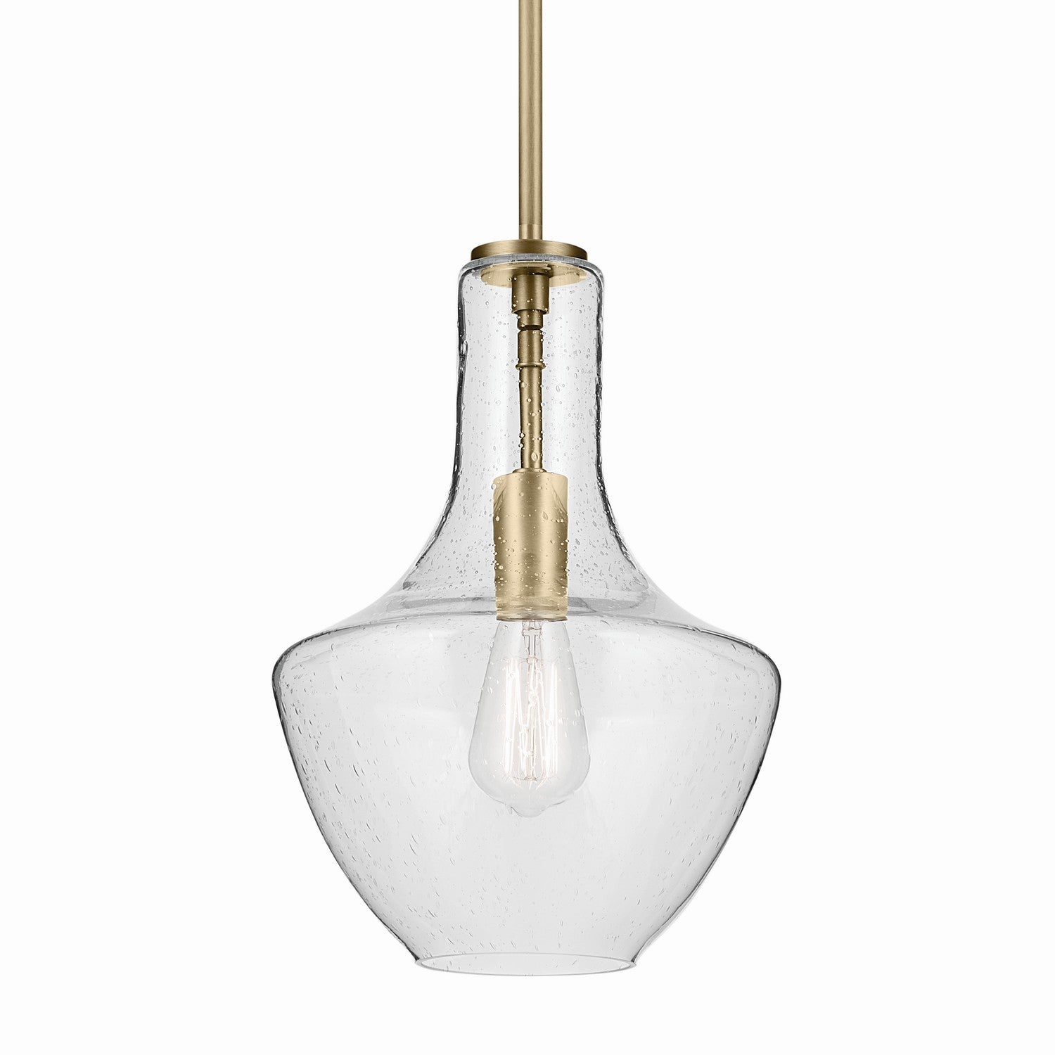 Kichler - 42141NBRCS - One Light Pendant - Everly - Natural Brass