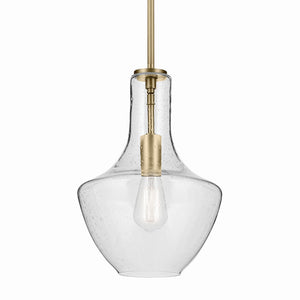 Kichler - 42141NBRCS - One Light Pendant - Everly - Natural Brass
