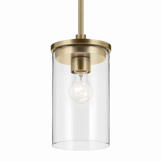 Kichler - 43996NBR - One Light Mini Pendant - Crosby - Natural Brass