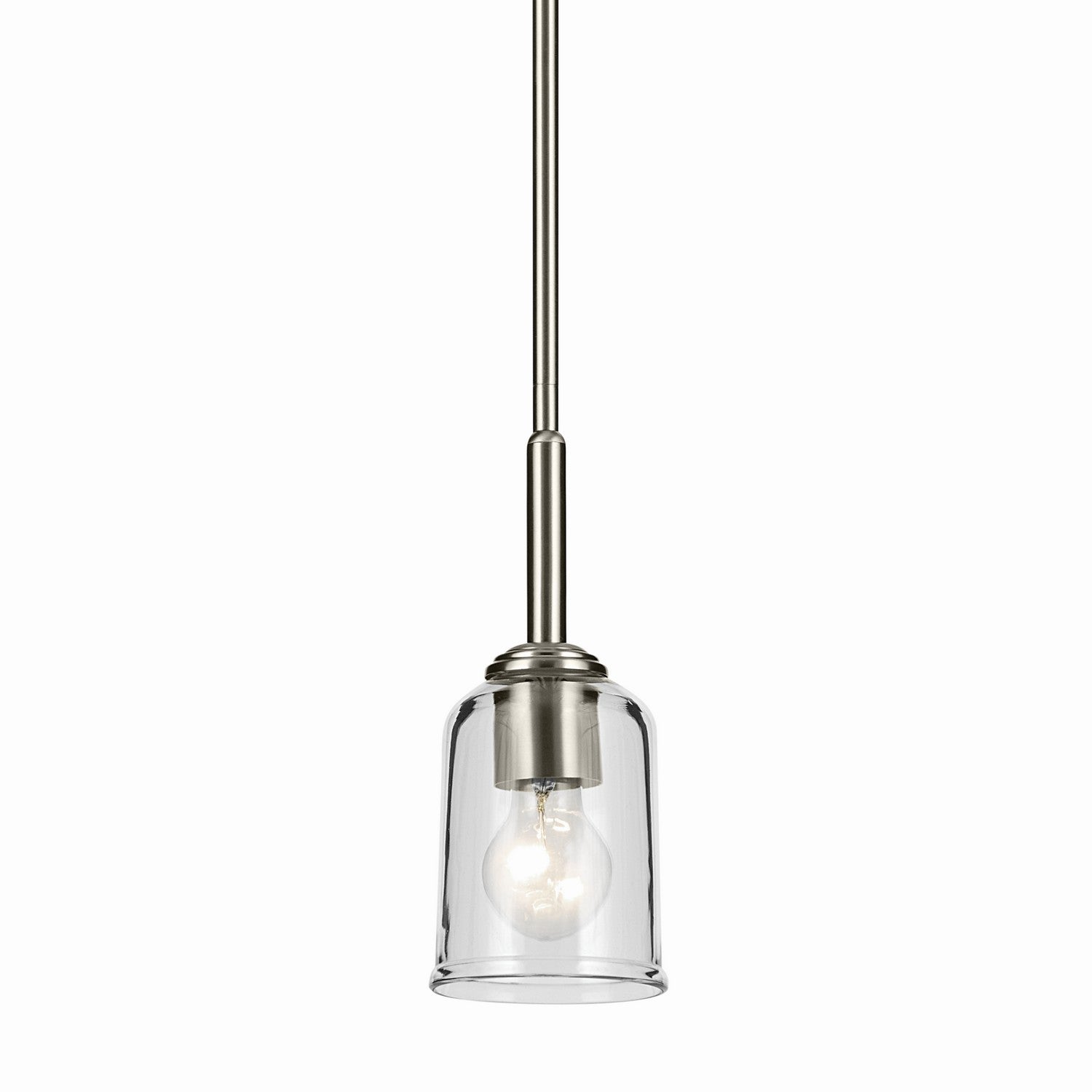 Kichler - 43674NICLR - One Light Mini Pendant - Shailene - Brushed Nickel