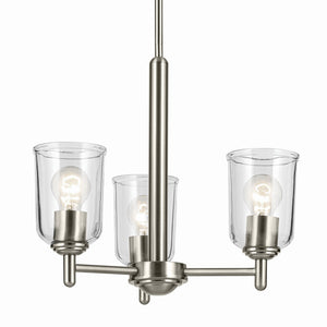 Kichler - 43670NICLR - Three Light Mini Chandelier - Shailene - Brushed Nickel