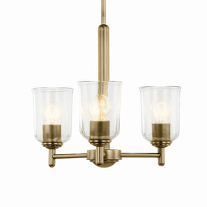 Kichler - 43670NBRCLR - Three Light Mini Chandelier - Shailene - Natural Brass