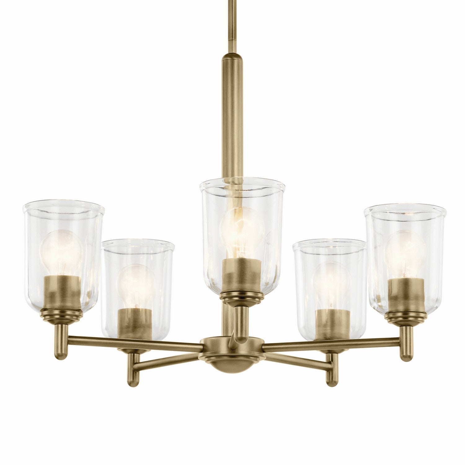 Kichler - 43671NBRCLR - Five Light Chandelier - Shailene - Natural Brass