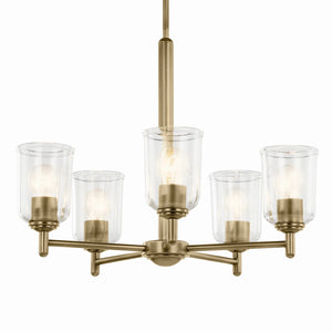 Kichler - 43671NBRCLR - Five Light Chandelier - Shailene - Natural Brass