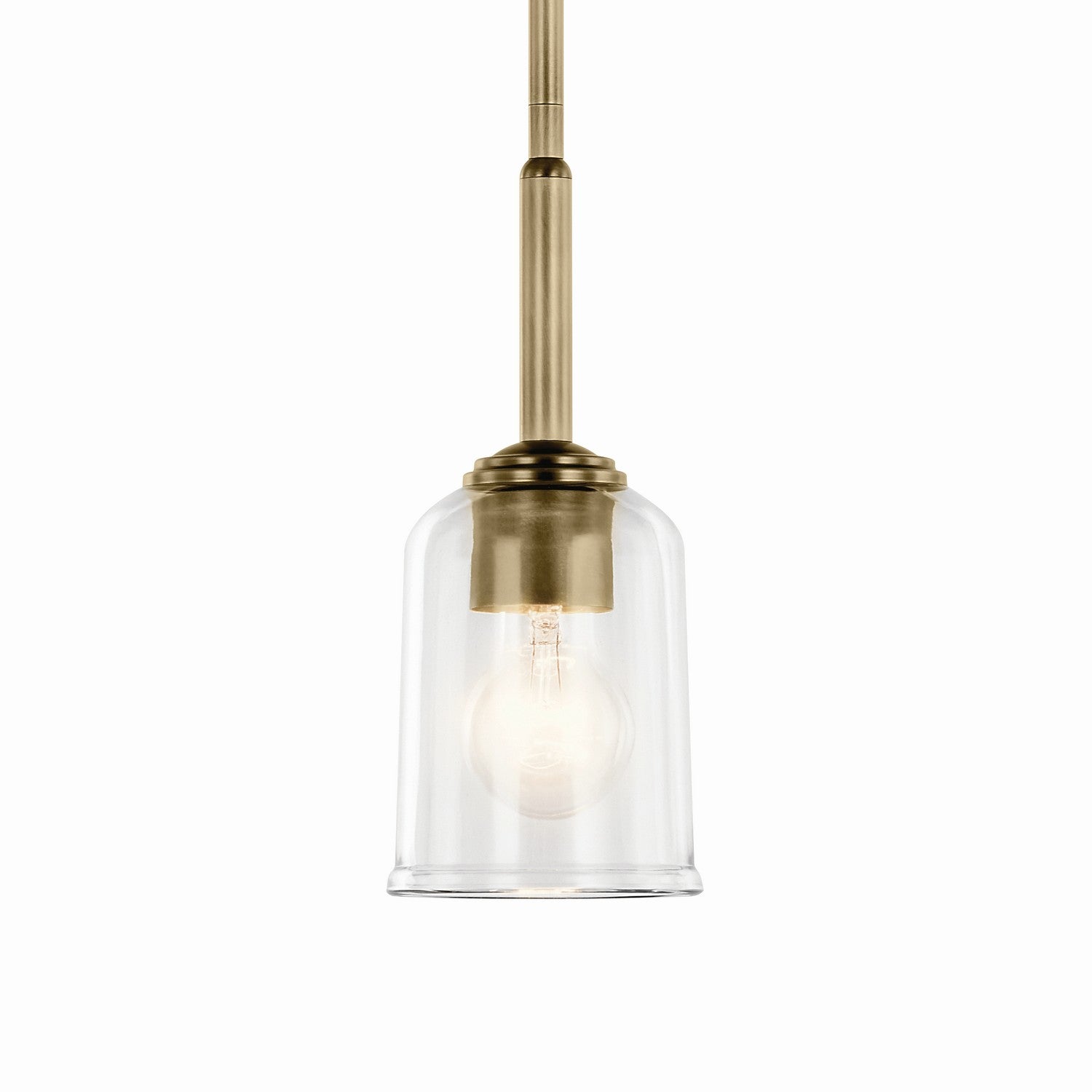 Kichler - 43674NBRCLR - One Light Mini Pendant - Shailene - Natural Brass