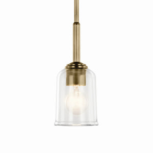 Kichler - 43674NBRCLR - One Light Mini Pendant - Shailene - Natural Brass