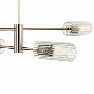 Kichler - 52681PN - Four Light Linear Chandelier - Velestino - Polished Nickel