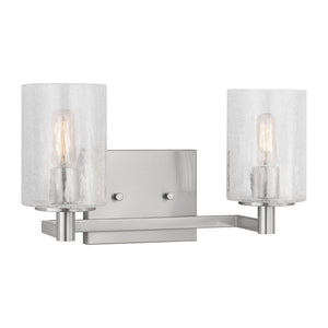 Generation Lighting - GLV1032EN/BS - Two Light Wall / Bath - Parker - Brushed Steel