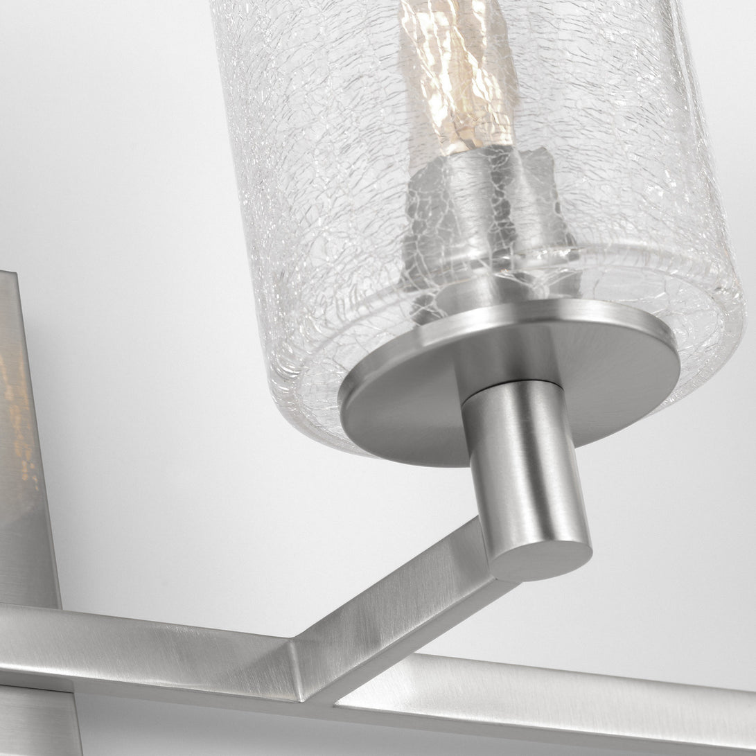 Generation Lighting - GLV1034EN/BS - Four Light Wall / Bath - Parker - Brushed Steel