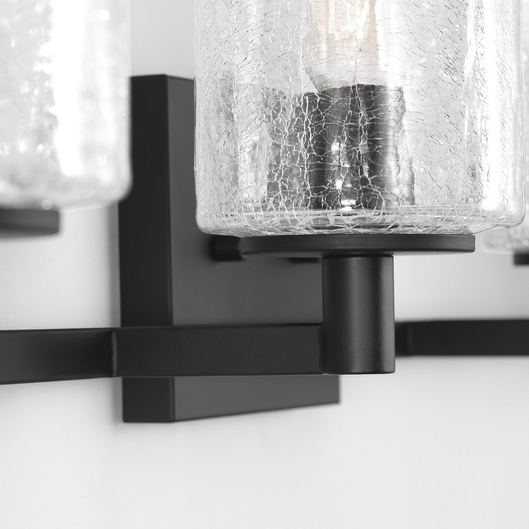Generation Lighting - GLV1034EN/MBK - Four Light Wall / Bath - Parker - Midnight Black